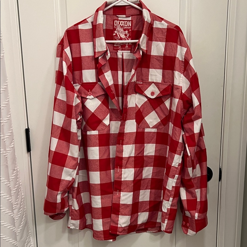 Dixxon Red and White Flannel Shirt